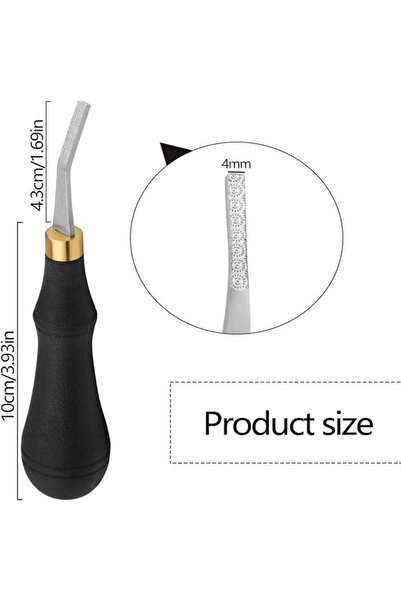 Choice3 4mm MIUSIE 1PC Silicone Handle Rough File Leather Tool DIY Leather Su...