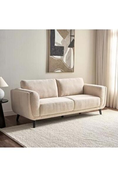homejoyz Swedish Wood Sofa - Chanel - Beige - 200 x 85 x 80 cm