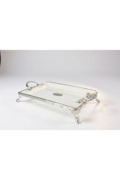 ROY KING CLASSY DİKDÖRTGEN SUNUM TABAK GÜMÜŞ 24*44 CM