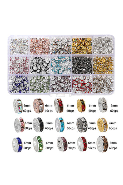 Choice5 Set 02 900pcs 1set 6mm 8mm Rhinestone Rondelle Crystal Round Loose Sp...