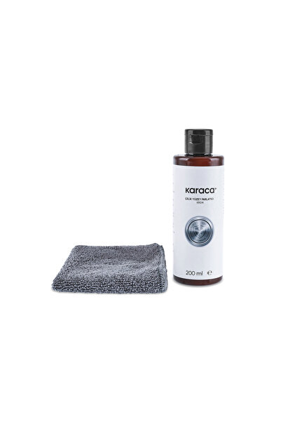 Karaca Çelik Yüzey Parlatıcı Krem Temizleyici ve Mikrofiber Bez