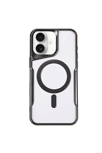 xirshop غطاء حماية سيليكون ماج سيف لهاتف آيفون 16 بلس - أسود