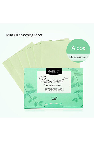 Choice3 مناديل امتصاص الزيوت برائحة النعناع، ​​100 منديل/ حقيبة ، مناديل للتح...