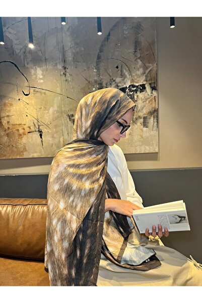 muhayyel scarf Desenli Bambu Kraş Şal