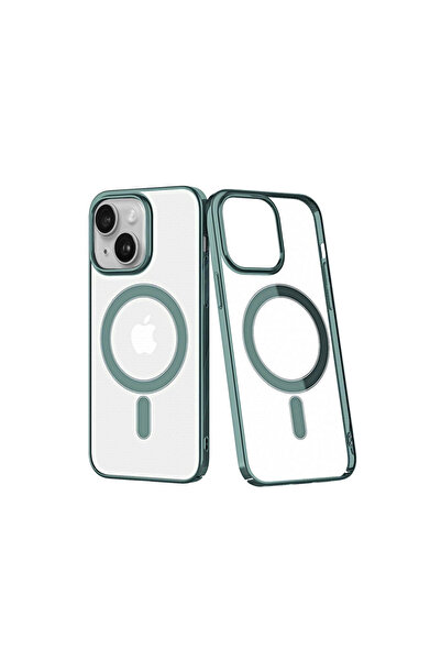 xirshop غطاء حماية لهاتف آيفون 14 بلس من إليمنت مغناطيسي آمن - أخضر تنوب