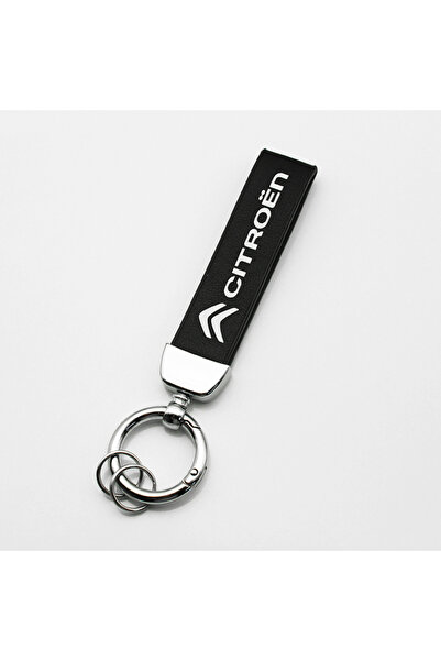 Choice4 1pcs Citroen 3D Metal Leather Car Keychain Key Chain Ring Accessories...