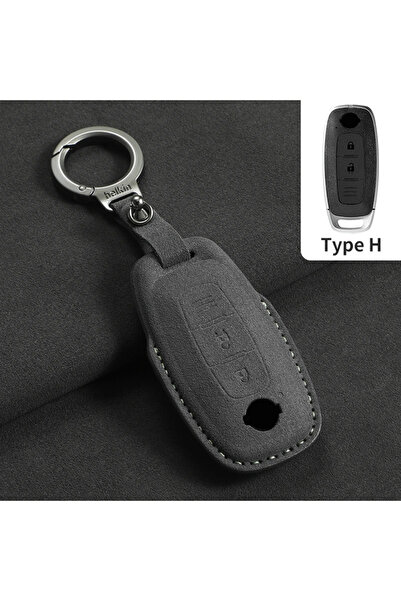 Choice4 غطاء حماية أسود من جلد سويدي H1 3 Butt لمفتاح السيارة عن بعد لسيارات ...