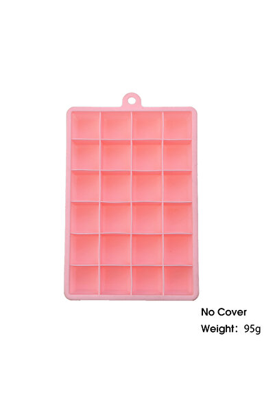 Choice3 C NO Cover Pink With Lid /No Lid 24-hole Silicone Ice Tray Square Box...