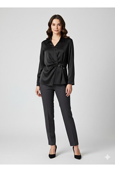 Ekol Beli Kemer Detaylı Bluz 2868