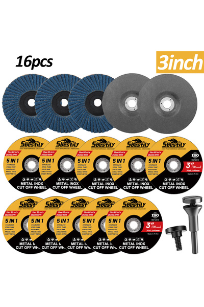 Choice4 15Pcs Mandrel Set 75mm 3inch Cut-Off Wheel Circular Resin Cutting Dis...