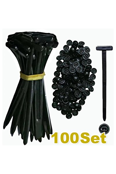 Choice4 ١٠٠ مجموعة من مشابك ربط الكابلات المصنوعة من النايلون العالمي، مشابك ...