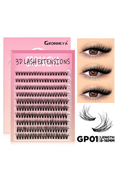 Choice8 GP01-30P GROINNEYA مجموعة رموش عنقودية يمكنك تركيبها بنفسك، علبة متنو...