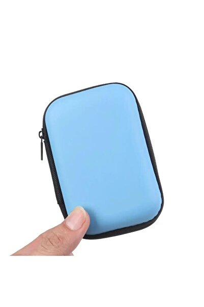Choice3 حقيبة سماعات أذن محمولة زرقاء سماوية (قطعة واحدة) - حافظة لبطاقات الذ...