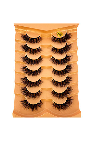Choice20 7pair002 رموش صناعية جديدة كثيفة ثلاثية الأبعاد تشبه فرو المنك، رموش...