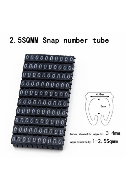 Choice45 2.5mm2-0-100pcs 150/100Pcs Cable Markers Colourful C-Type Marker Num...