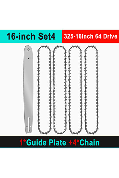 Choice4 16-inch Set4 16-inch Gasoline Chain Saw 64DL 0.325" Pitch 0.058" Guid...