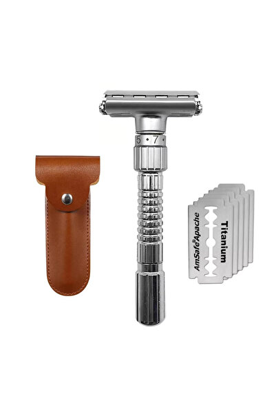 choice2 razor and bag New Adjustable Safety Razor Double Edge Classic Mens Sh...