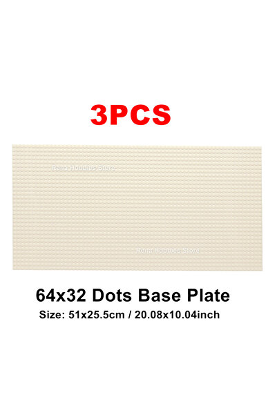Choice3 3 قطع بيضاء، 3 قطع، 32 × 64 نقطة، قاعدة بناء صغيرة يمكنك تجميعها بنفس...