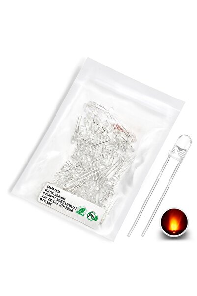 Choice10 100pcs Orange FY 100pcs 3mm LED Diode Ultra Bright Warm White Red Gr...