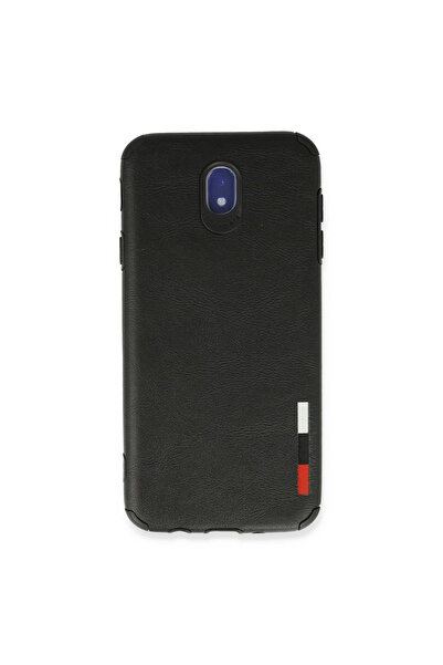 xirshop حافظة سامسونج جالاكسي J7 برو / J730 بحلقة جلدية سيليكون - أسود