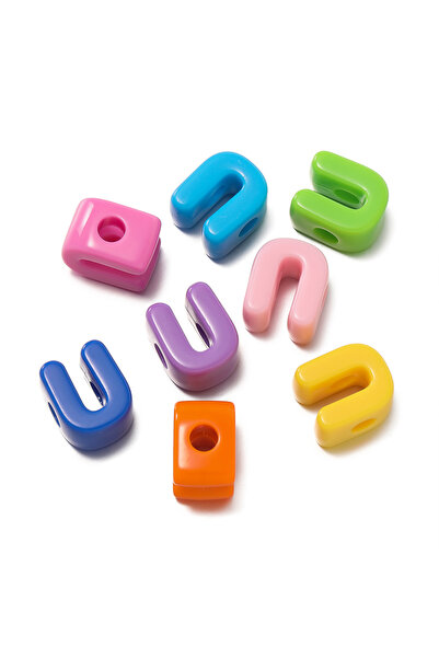 Choice20 U 10pcs/lot Multi Color Big Hole Acrylic Letter Beads Children Handc...