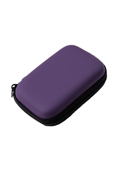 Choice7 حقيبة سماعات أذن محمولة أرجوانية اللون (قطعة واحدة)  حافظة لبطاقات ال...