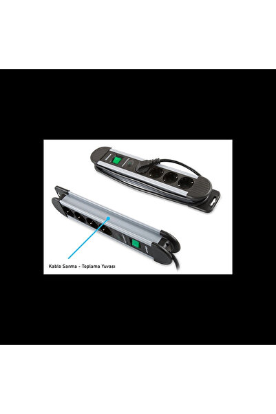 S-LINK Swapp Spgks03, 3 Soket, Akım Korumalı Priz, 1.5mt Kablo, 900 Joule (gr...