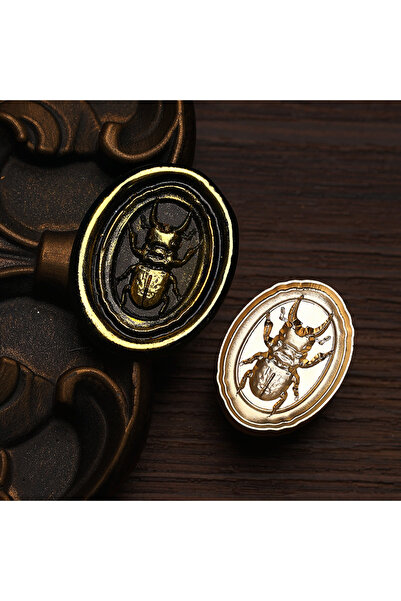 choice2 ختم شمعي بتصميم حشرة على شكل خنفساء، فراشة، أو حشرة قديمة، رأس ختم عل...