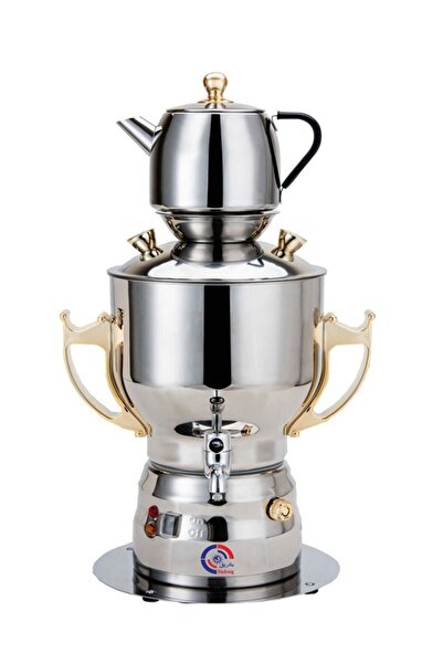 Badraig Electric Samovar 4 | 5 | 6 Liters with Teapot 2000 Watts Gold/Silver