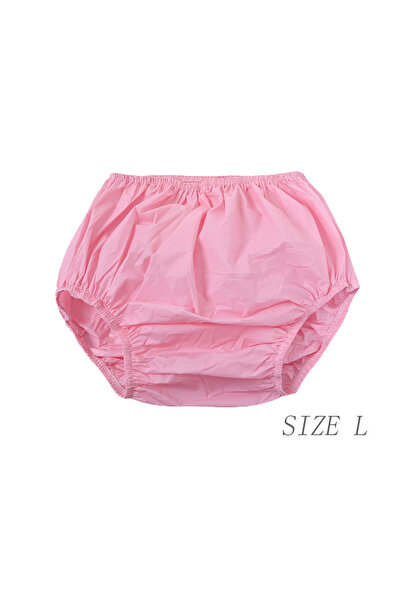 Choice4 pink L Reusable Adult Diaper Cover Elastic Waist Incontinence Shorts ...