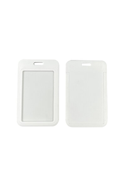 Choice3 حامل بطاقة هوية منزلق أبيض اللون، قطعة واحدة، مع نافذة شفافة، لحماية ...