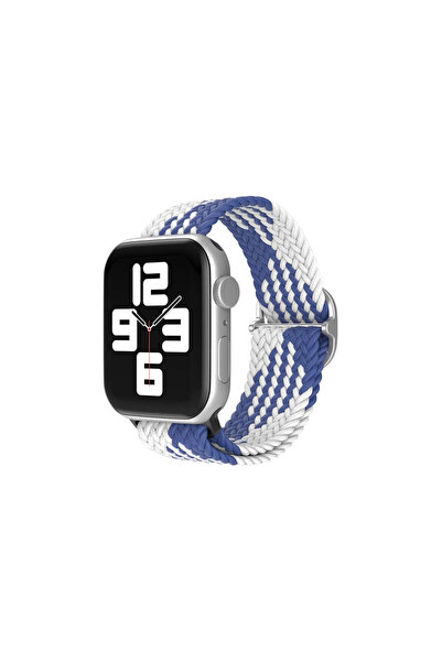 VINTESSY Watch 22mm Strap (Not a Watch) - Blue-White