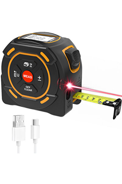SNDWAY SW-TM60A Lazer Mesafe Ölçerli Şerit Metre | 60m + 5m