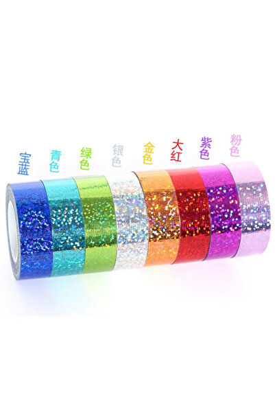 Choice6 ٨ قطع من شريط BOPP ذهبي أحمر أسود فضي منقط للسجاد، شريط فيلم ألومنيوم...