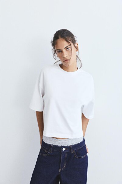 Pull & Bear Kısa kollu kutu kesim t-shirt