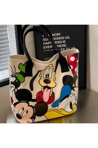 Choice1 5 Disney Mickey Mouse Minnie Versatile Large Capacity Canvas Shoulder...