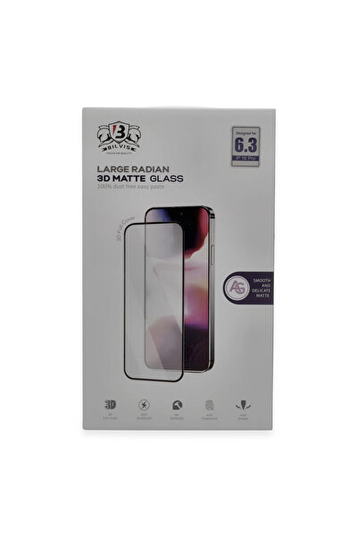 xirshop واقي شاشة زجاجي ثلاثي الأبعاد غير لامع لهاتف آيفون 16 برو ماكس من بيلفيس