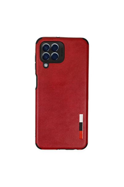 xirshop حافظة سامسونج جالاكسي M33 بحلقة جلدية سيليكون - أحمر