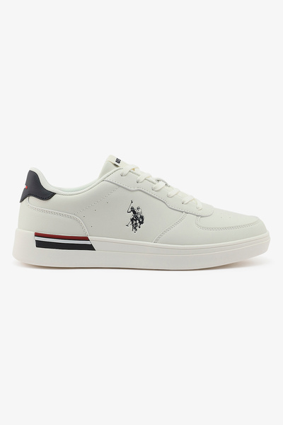 U.S. Polo Assn. Men's White Classic Low-Top Sneakers,Lightweight Casual Shoes...