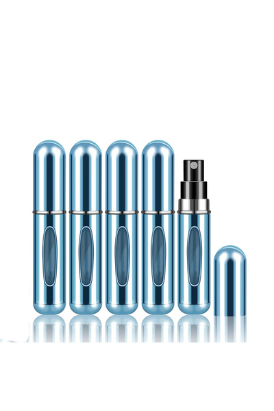 Choice9 ٥ مل، أزرق فاتح، ٥ قطع، زجاجة عطر صغيرة محمولة قابلة لإعادة التعبئة، ...