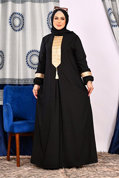 AsrymShop Lightweight black Cotton viscose prayer robe