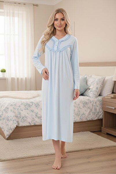 Lohussa New Season Blue 100% Cotton Buttoned Long Sleeve Special Design Large...