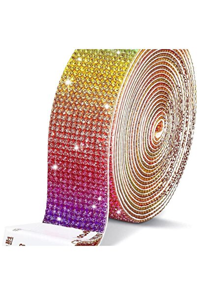 choice2 قطعة واحدة، ياردة واحدة، 4 صفوف من أحجار الراين الكريستالية ذاتية الل...