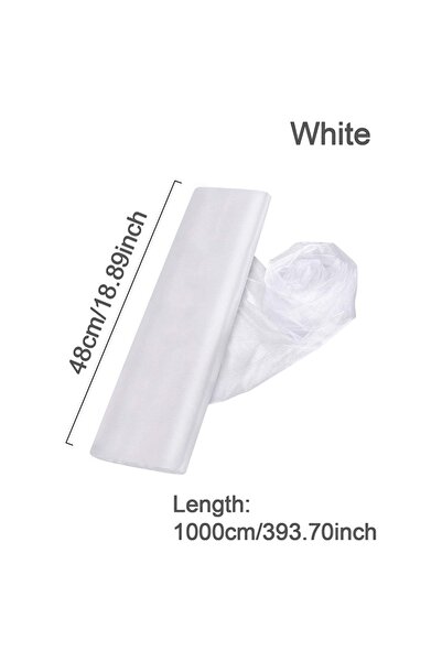 Choice5 ستارة خلفية من قماش تول الأورجانزا الأبيض الشفاف بطول 10 أمتار، ديكور...