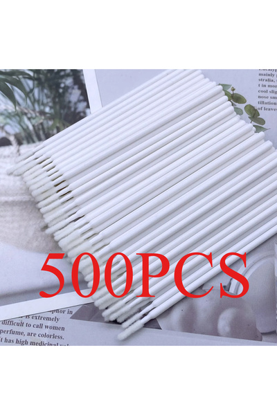Choice8 500 قطعة بيضاء، 100/500 قطعة، فرشاة تنظيف الرموش، أعواد قطن دقيقة، رم...