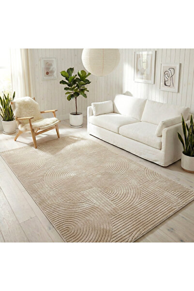 OEM Anti-slip living room Rug , 120x180 cm, beige braces