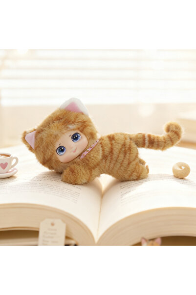 Choice6 لعبة قطيفة وبري بنمط عشوائي، 17 سم، أرنب، قطة مخططة - ألعاب فينيل قطي...