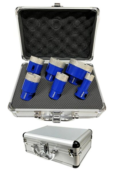 DepoMega 6 Parça Çantalı Granit Mermer Delme Uç Spiral ve Matkap İçin 20 mm 3...