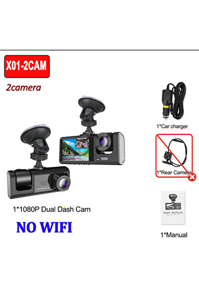 Choice كاميرا داش كام 32G X01-NO WIFI-2CAM 2/3 كاميرات واي فاي، كاميرا داخلية...