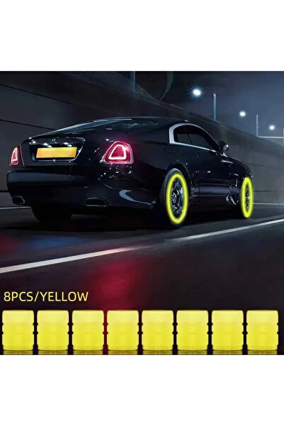 Choice4 8 قطع صفراء 8 قطع صمام مضيء دراجة نارية دراجة دراجة سيارة عجلة إطار غ...